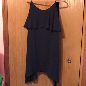 BCBGeneration Navy Layered Dress Large
